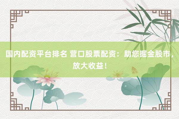 国内配资平台排名 营口股票配资：助您掘金股市，放大收益！