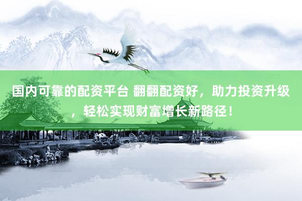 国内可靠的配资平台 翻翻配资好，助力投资升级，轻松实现财富增长新路径！