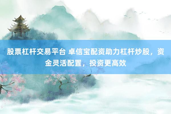 股票杠杆交易平台 卓信宝配资助力杠杆炒股，资金灵活配置，投资更高效
