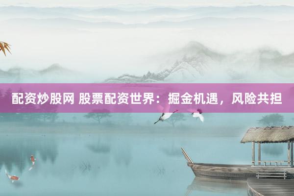 配资炒股网 股票配资世界：掘金机遇，风险共担