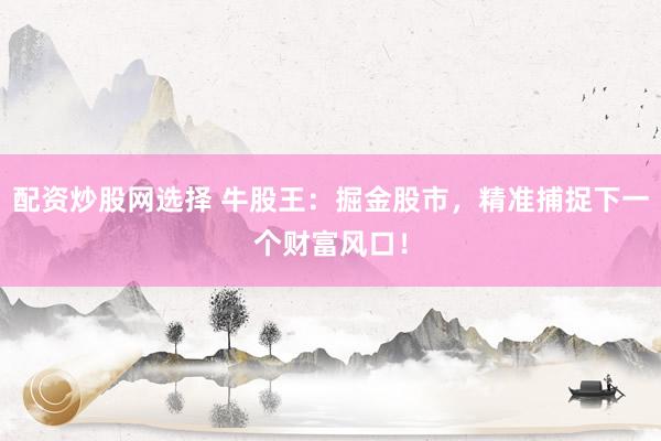 配资炒股网选择 牛股王：掘金股市，精准捕捉下一个财富风口！