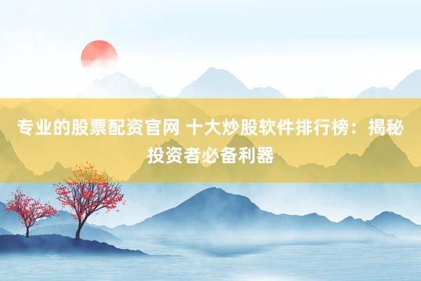专业的股票配资官网 十大炒股软件排行榜：揭秘投资者必备利器